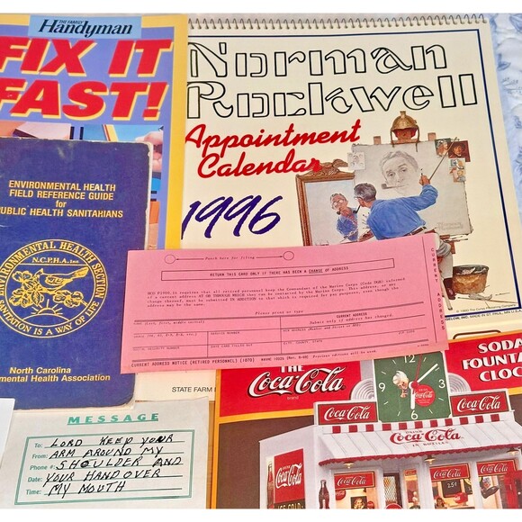 Vintage Lot of Household Items Tools Paper Nostalgia Office Supplies Cards - Picture 8 of 8